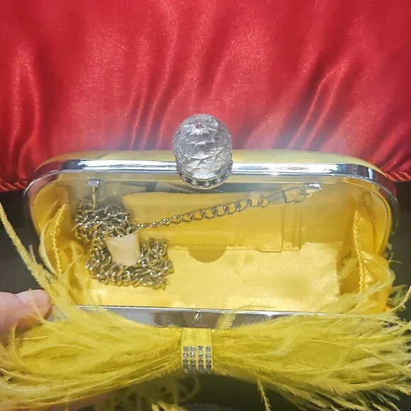Ostrich Feathered Mini Evening Bag - Picture 3 of 10